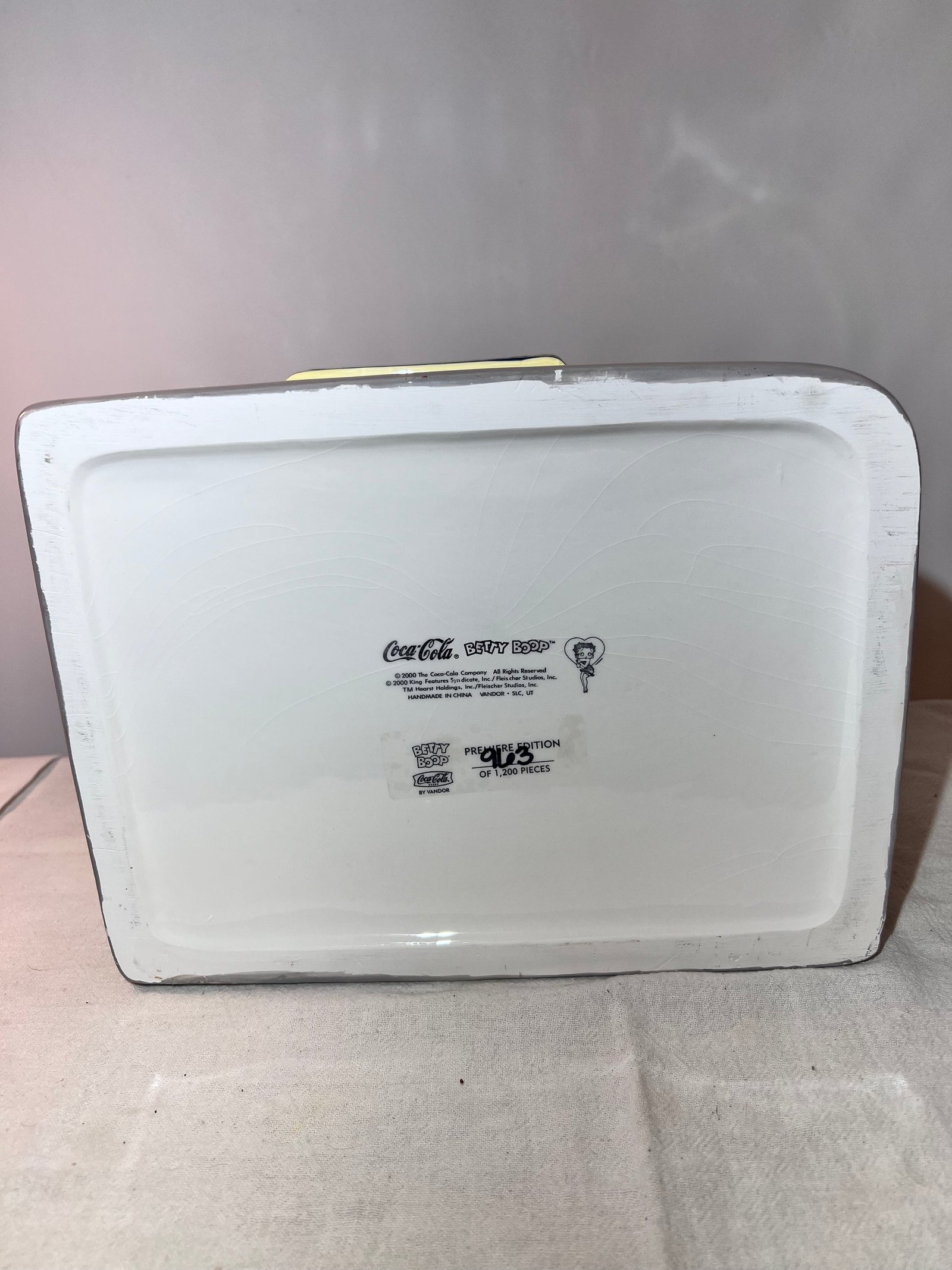 Betty Boop & Pudgy - Coca-Cola- 10” Cookie Jar - 2000 - Limited