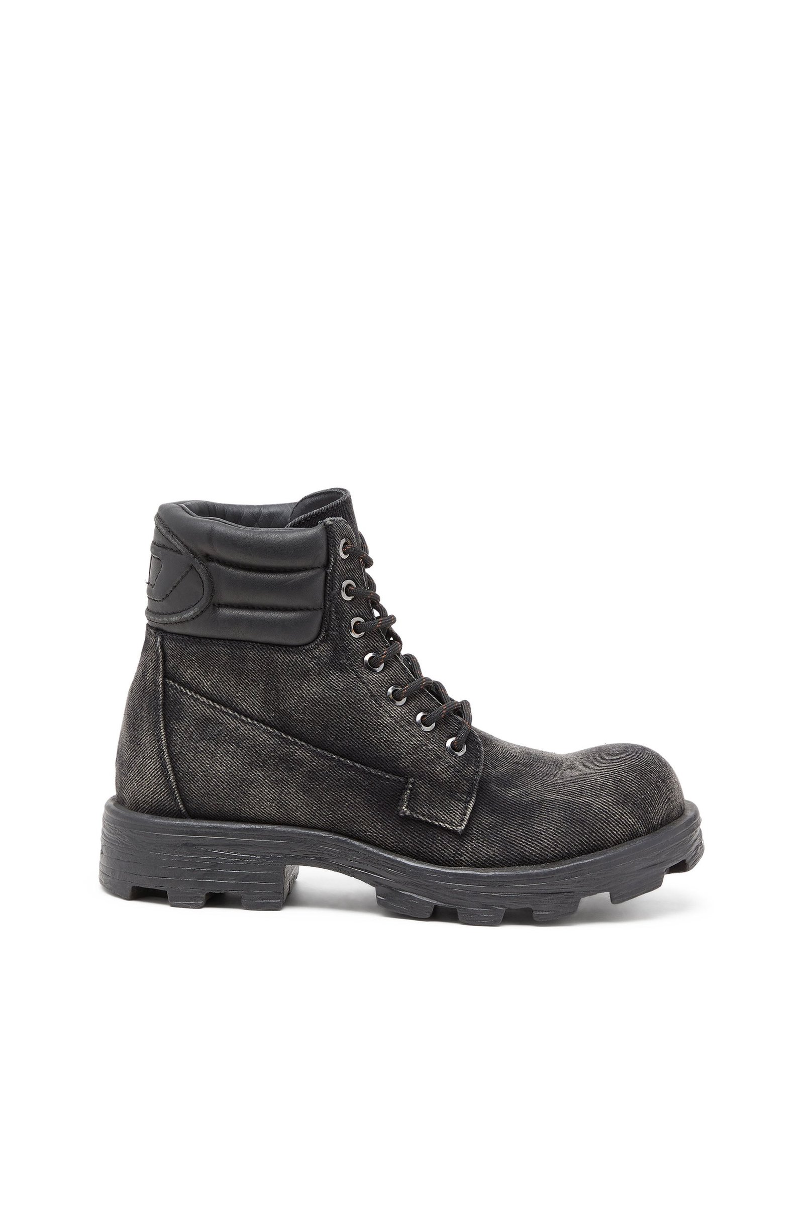 D-HAMMER LACE UP W レースアップブーツ｜グレー｜ウィメンズ｜DIESEL