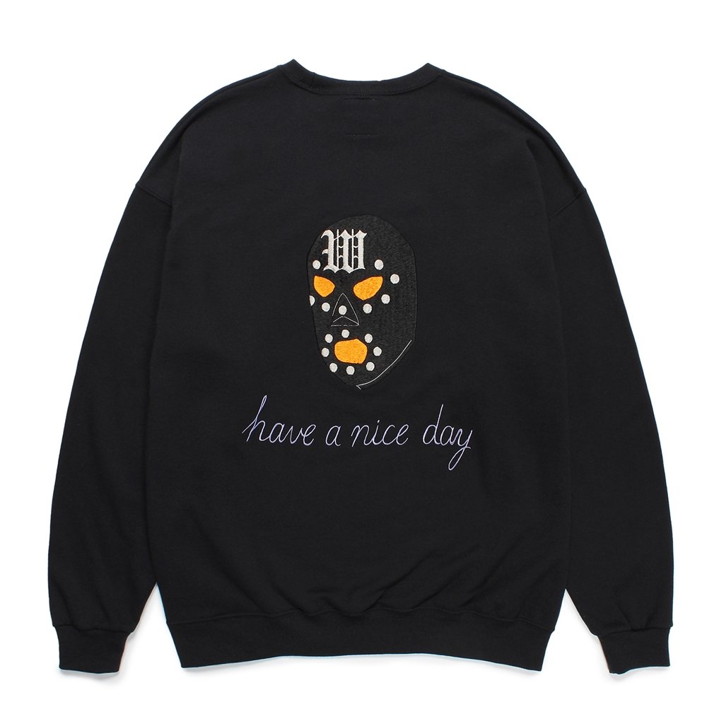 WACKO MARIA/世界平和プロジェクト / SWEAT SHIRT（BLACK）［クルー