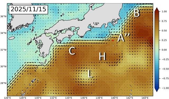 2026年1月16日までの黒潮「長期」予測(2025年11月19日発表) – 黒潮親潮