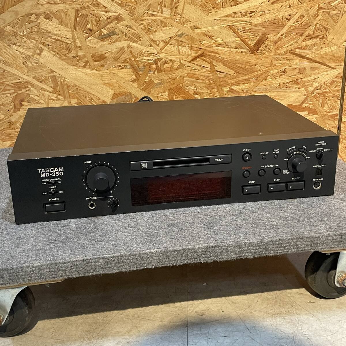 美品】TASCAM MD-350 タスカム MDデッキ ラックケース・リモコン MD