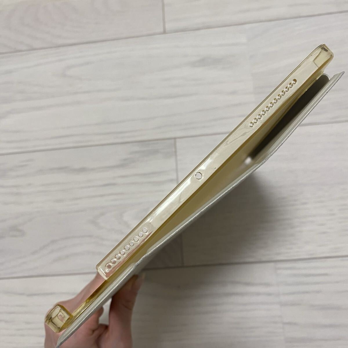 iPad Air5/4 ケース 10 9 三折半透明 シャンパンゴールド ケース iPad