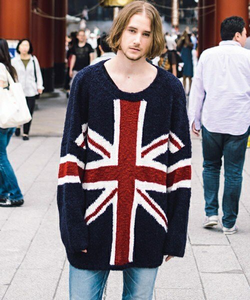 CAMBIO（カンビオ）の「GG16WT-KNT03-Union jack knit ユニオン