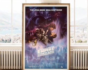 印刷可能なスターウォーズ/帝国の逆襲 1980 ヴィンテージポスター