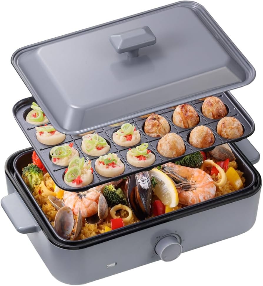 Amazon | MAXZEN ホットプレート たこ焼き器 電気 コンパクト シンプル