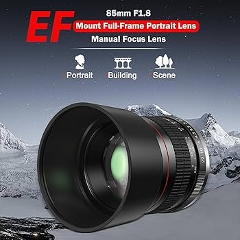 Amazon.com : 85mm f1.8 Portrait Lens - EF Lens for Canon, Manual