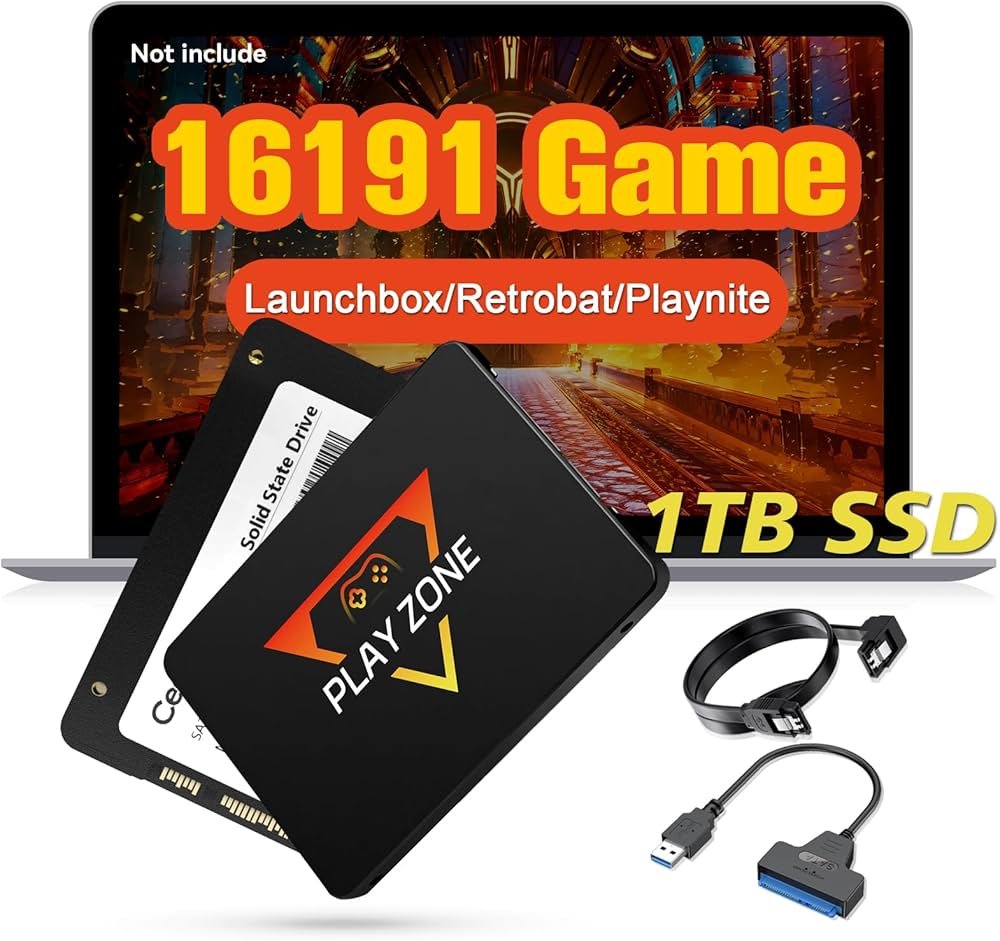 Amazon.co.jp: レトロゲームコンソール SSD 1TB 16191 プラグアンド