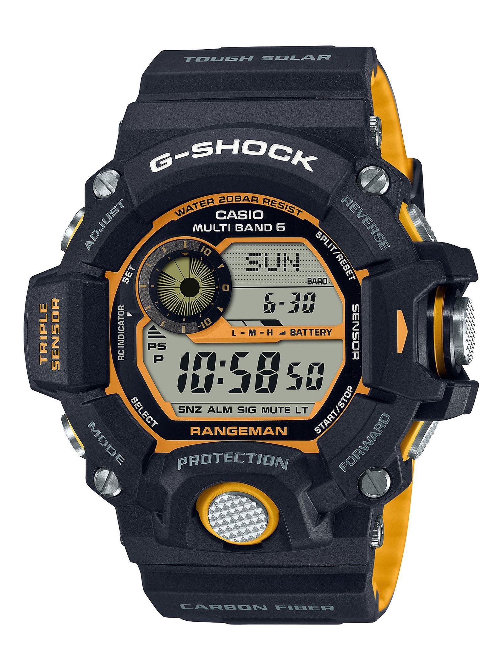 G-SHOCKのサバイバルウオッチ「レンジマン」の新作は、イエローが