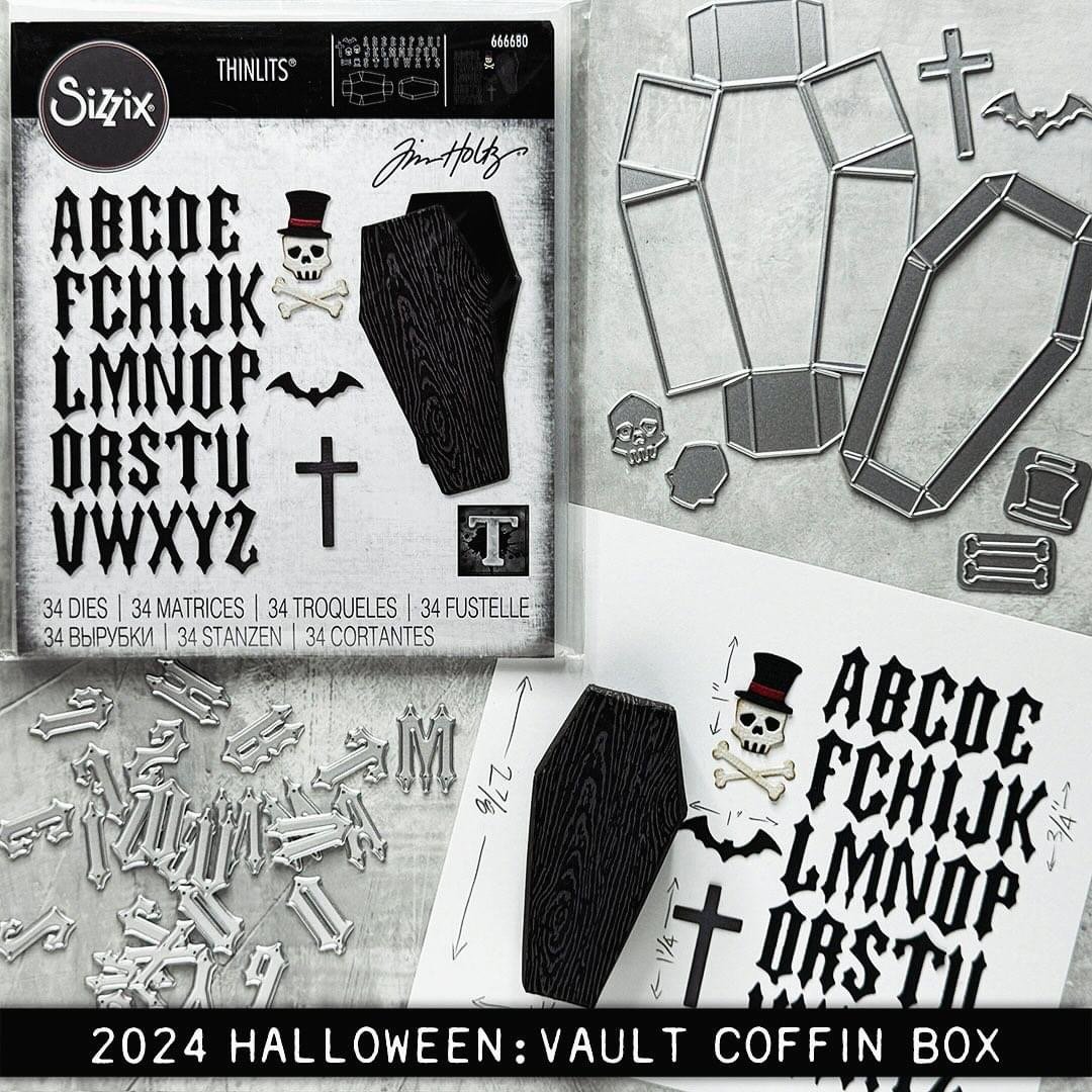 Sizzix Thinlits Dies By Tim Holtz 34/Pkg-Vault Coffin Box