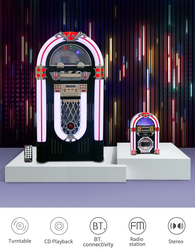 ミュージックボックスジュークボックスビニールレコードFMラジオCD