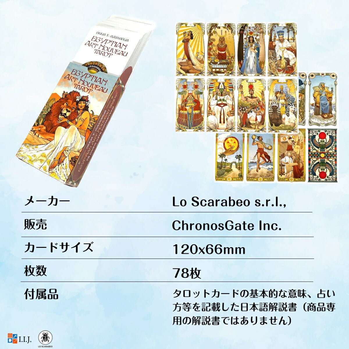 エジプシャン・アールヌーボー・タロット Egyptian Art Nouveau Tarot