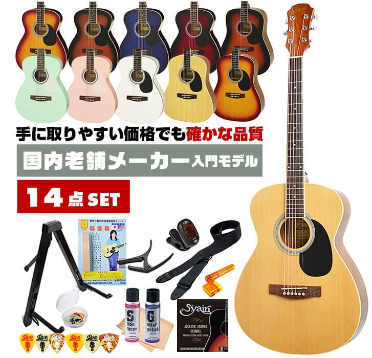 アコースティックギター 初心者セット Legend by Aria FG-15 WG-15