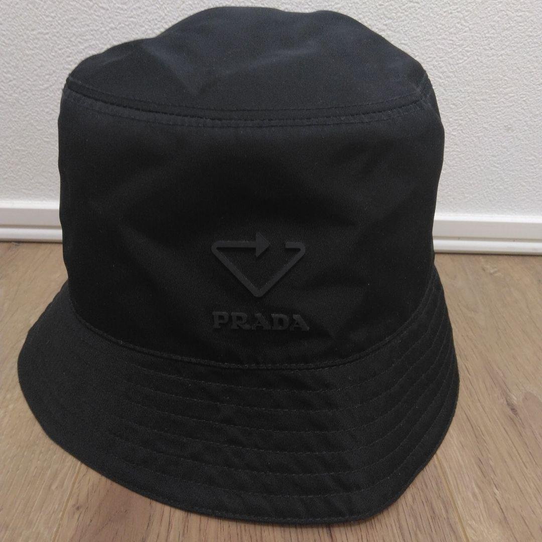 PRADA ブラック バケットハット S PRADA（プラダ） 爆買WEEKセール バケットハット レディース ブラック