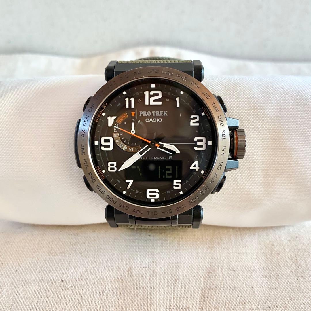 PRO TREK PRW-6600YB ソーラー腕時計　CASIO 稼働確認済 PRW-6600YBE-5JR カシオ プロトレック