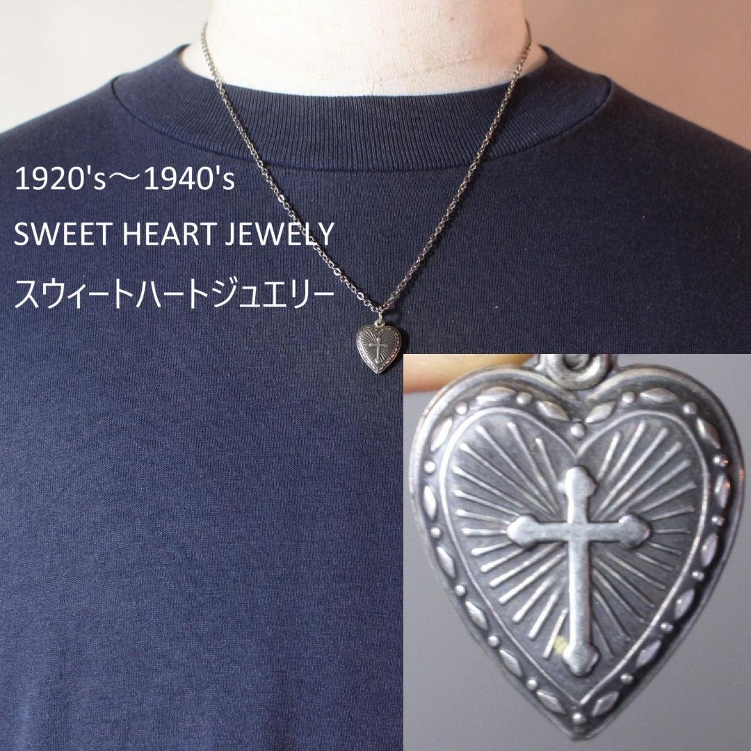 40s　スウィートハートジュエリー　パフィハート　シルバー　十字架　クロス 40s スウィートハートジュエリー パフィハート シルバー 十字架 クロス