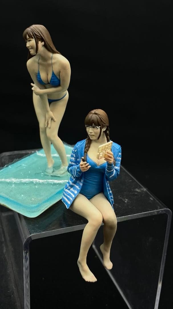 海辺ジオラマ台　プラマックス　東雲うみ　プラモデル　完成品　2体セット PLAMAX MF-70 minimum factory 東雲うみ