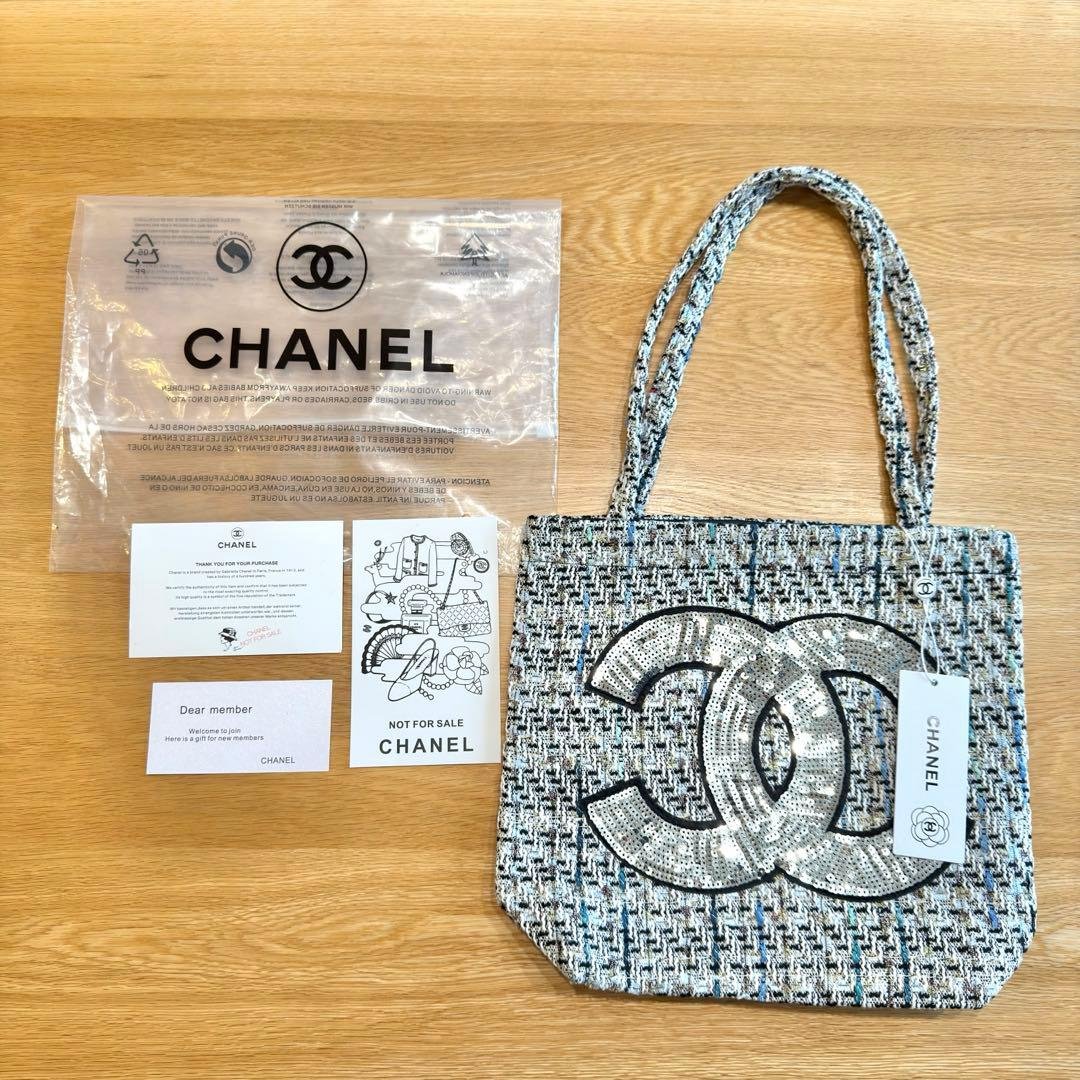 CHANEL ツイード トートバッグ スパンコール ノベルティ新品 - メルカリ