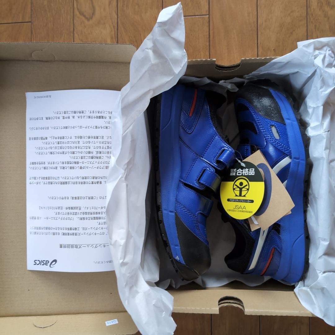 新品 未使用 ASICS CP102 安全靴 25.0cm ブルー/ホワイト