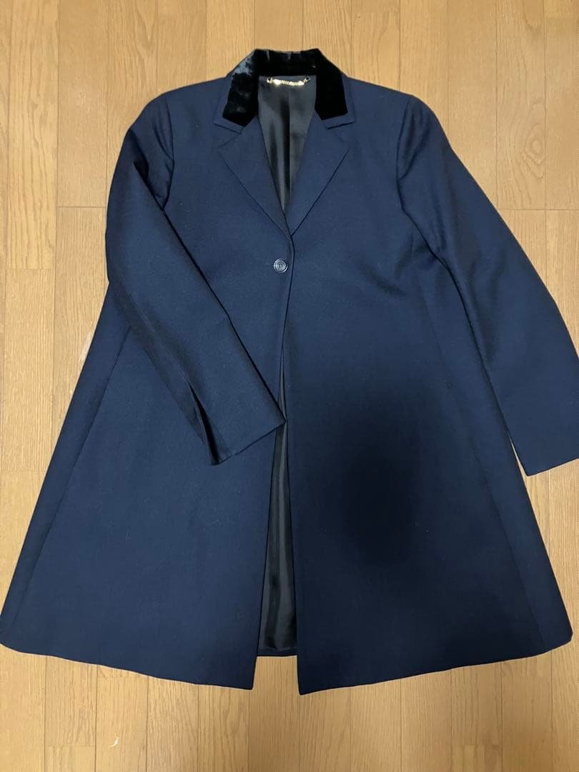 Salvatore Ferragamo ネイビーAラインコート 38 Salvatore Ferragamo - 極美品 サルヴァトーレ フェラガモ Salvatore
